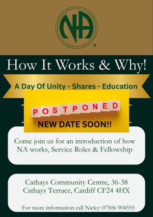 How It Works postponed flyer
