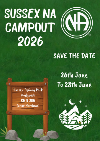 Sussex NA Camp Out, save the date!