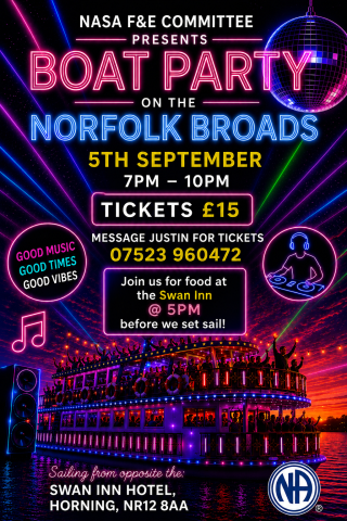 Boat party on the Norfolk Broads