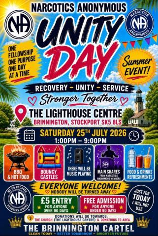 Flyer for stockport brinington unity day