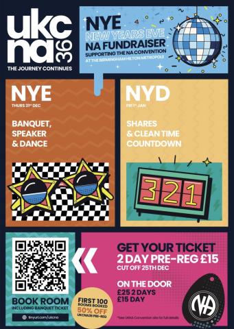 Bright, bold flyer with all event details