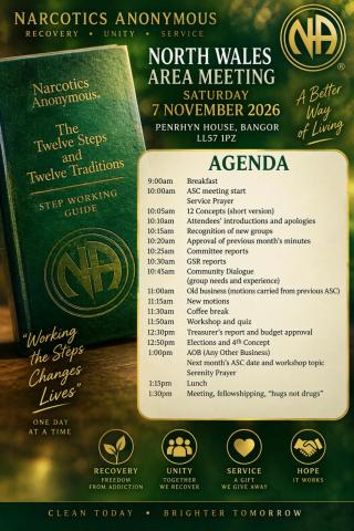 Poster & Agenda for next ASC meeting of the new North Wales Area